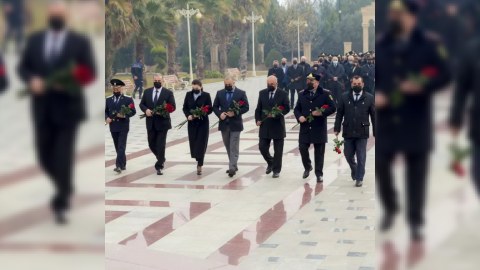 Deputat Salyanda Heydər Əliyevin abidəsini ziyarət edib