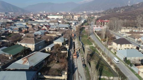 Şəkidə su anbarları tikildi - FOTOLAR