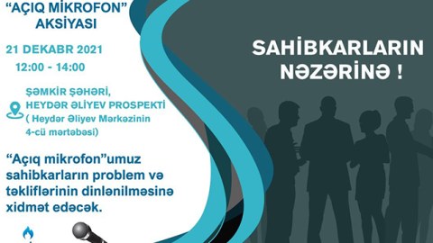 “Açıq mikrofon” Şəmkirdə olacaq