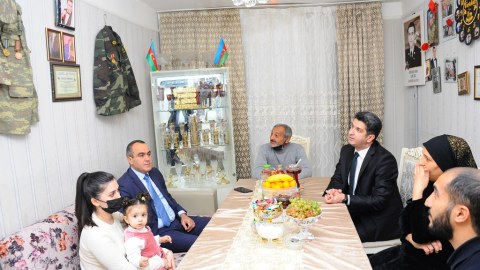 Naftalanda Şəhid ailələri ziyarət olunub