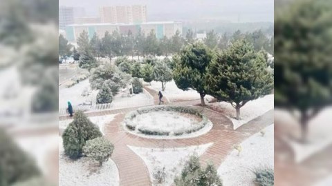 Bakıətrafı qəsəbələrə qar yağıb - FOTOLAR