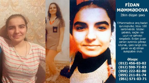 Bakıda 19 yaşlı qız itkin düşüb