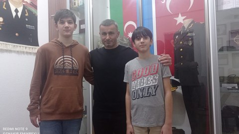 Qurban Qurbanov Polad Həşimovun oğulları ilə görüşdü - FOTOLAR