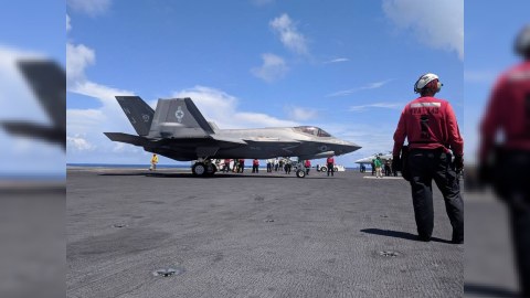 F-35 qırıcısı təcili eniş etdi