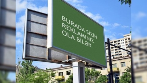 Açıq məkanlarda reklam yerləşdirmək üçün yeni qiymətlər müəyyənləşdi