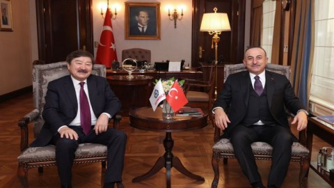 Mövlud Çavuşoğlu TÜRKSOY-un Baş katibi ilə görüşdü