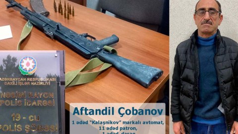 “Kalaşnikov” silahını satmaq istəyən şəxs SAXLANILDI