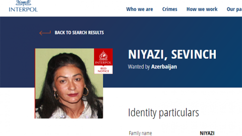 Azərbaycan bu qadını beynəlxalq axtarışa verdi