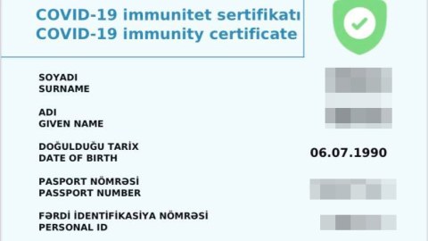 İmmunitet sertifikatı test nəticəsindən 7 gün sonra veriləcək