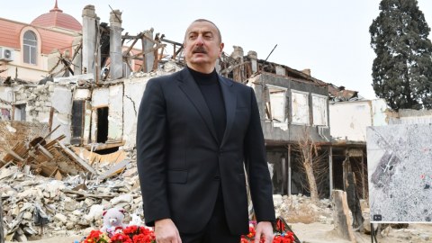İlham Əliyevin Gəncə səfərindən FOTOLAR