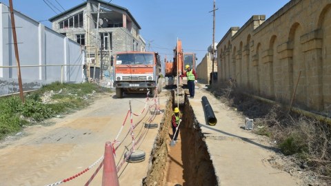 Badamdarda yeni içməli və tullantı su şəbəkələri yaradılır