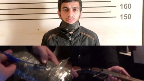 Üzərində narkotik və silah gəzdirən şəxs SAXLANILDI