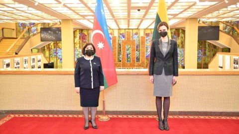 Sahibə Qafarova litvalı həmkarı ilə görüşdü - FOTO