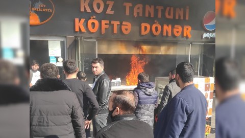 Dönərxanadakı yanğın söndürülüb