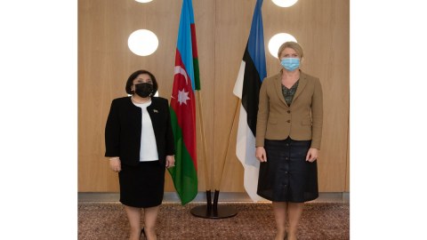 Sahibə Qafarova Estoniyanın XİN başçısı ilə görüşdü