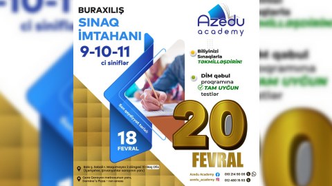 “AzEdu Academy” buraxılış sınaq imtahanı keçirir