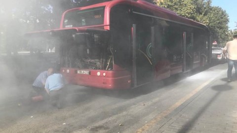 Bakıda avtobusda qorxulu anlar yaşandı