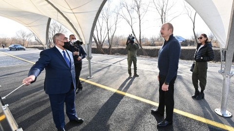 Prezidentlə xanımı açılışa qatıldı - FOTO