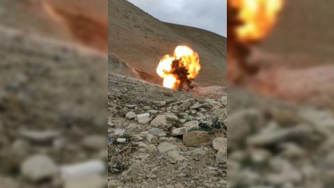 Bakıda yaşayış binasının həyətində qumbara TAPILDI