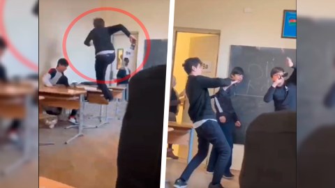 Nazir partanın üstünə çıxan şagirdlərdən DANIŞDI