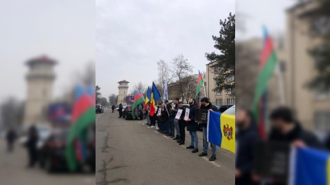 Kişinyovda Xocalı soyqırımı ilə bağlı piket keçirilib