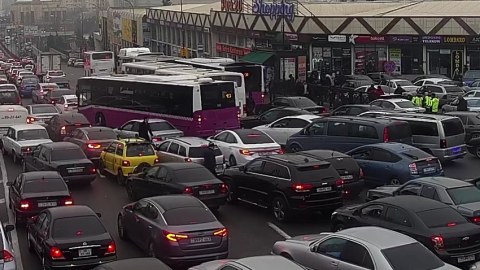 Bakı-Sumqayıt yolunda böyük tıxac - Avtobuslar gecikir