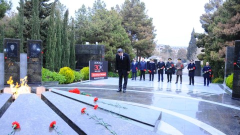 Naftalanda Xocalı qurbanlarının xatirəsi anılıb - FOTO