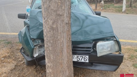 Avtomobil ağaca çırpıldı - Xəsarət alanlar var
