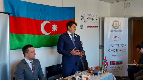 Norveçdə Azərbaycan icması ilə görüş olub - FOTOLAR