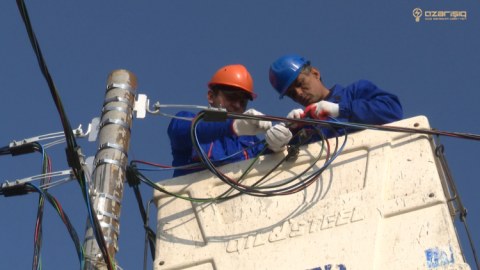 İmişli və Füzulinin elektrik şəbəkəsi yenidən qurulur - VİDEO