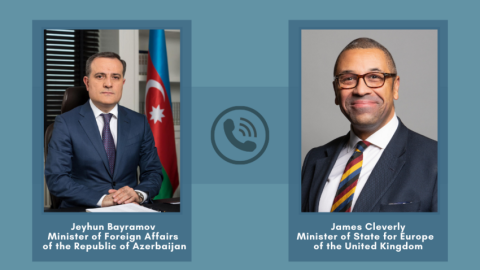 Ceyhun Bayramov britaniyalı nazirlə Ukraynanı MÜZAKİRƏ ETDİ