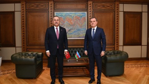 Ceyhun Bayramovla Çavuşoğlunun təkbətək görüşü BAŞLADI