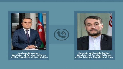 Ceyhun Bayramov iranlı həmkarı ilə Ukraynanı müzakirə etdi