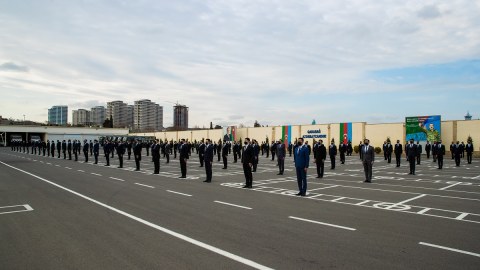 Vilayət Eyvazov sıra baxışı keçirdi - FOTO