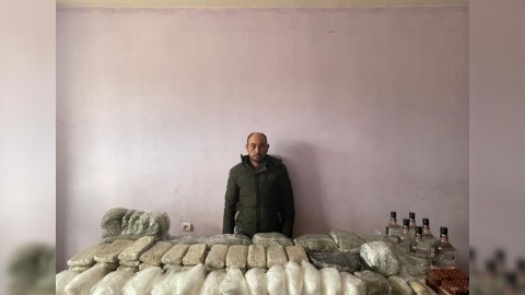 Cəbrayıldan 63 kq narkotik keçirən şəxslər tutuldu - FOTO