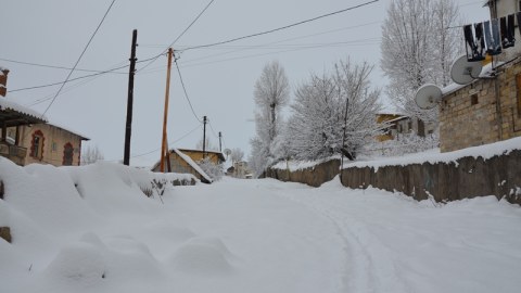 Daşkəsənə güclü qar yağıb - FOTOLAR 