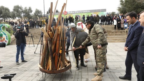 Abşeronda şəhid ailələri və qaziləri üçün Novruz şənliyi keçirilib - FOTOLAR