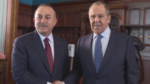 Çavuşoğlu ilə Lavrovun görüşü başlayıb - VİDEO