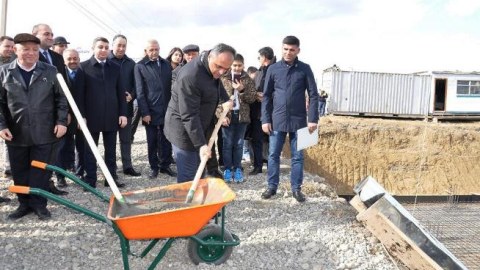 Goranboyda yeni hospitalın təməli qoyuldu - FOTO