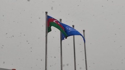 BMT bayrağı Şuşada - FOTO