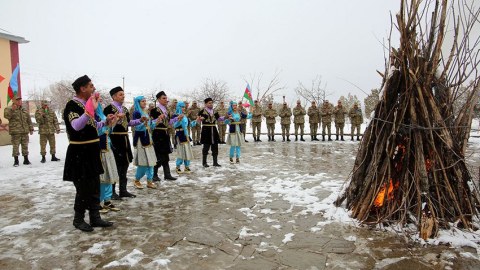 Naxçıvanda hərbçilərimiz bayram etdilər - FOTO