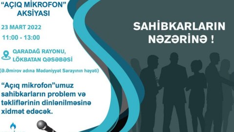 “Azəriqaz” Qaradağda sahibkarlarla görüşəcək