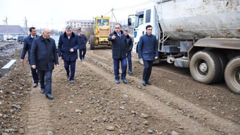 Goranboyda yol tikintisi davam etdirilir