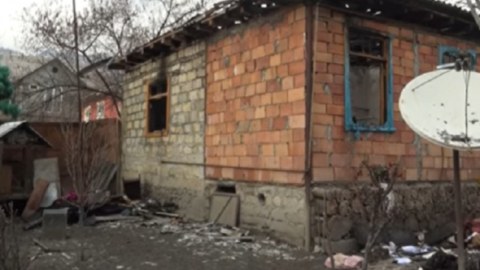 Vətən müharibəsi qazisinin evi yandı - VİDEO