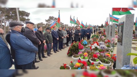 Abşeronda şəhid ailələri Novruz bayramında ziyarət edilib