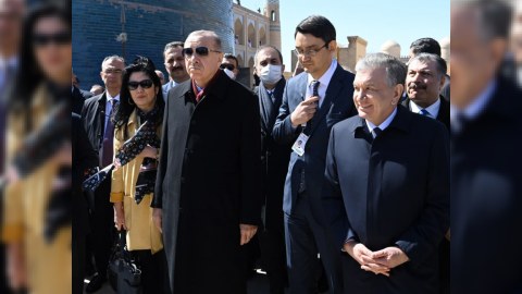 Ərdoğan Mirziyoyevlə qədim Xivə şəhərində - FOTOLAR