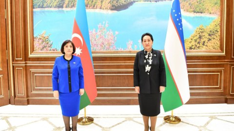 Sahibə Qafarova özbəkistanlı həmkarı ilə GÖRÜŞDÜ