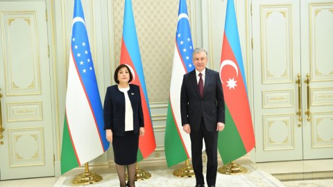 Sahibə Qafarova Şavkat Mirziyoyevlə görüşüb