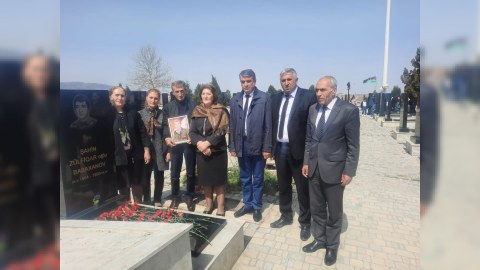 Şəhid Şahin Babaxanovun məzarı ziyarət olunub - FOTO