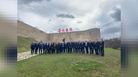 Deputatlar Şuşada - FOTO